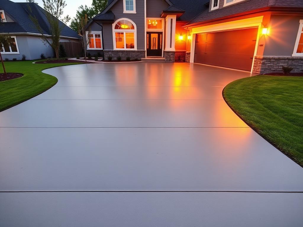 New residential concrete driveway in Janesville WI