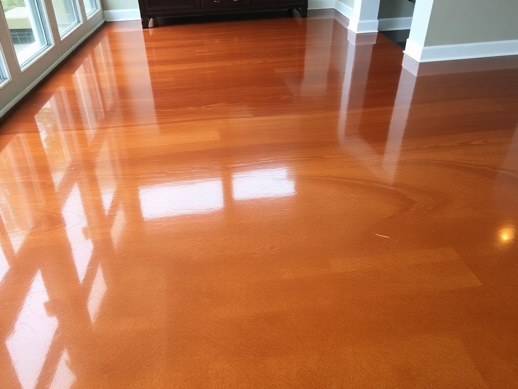 Stained and sealed decorative concrete floor in Rock County WI